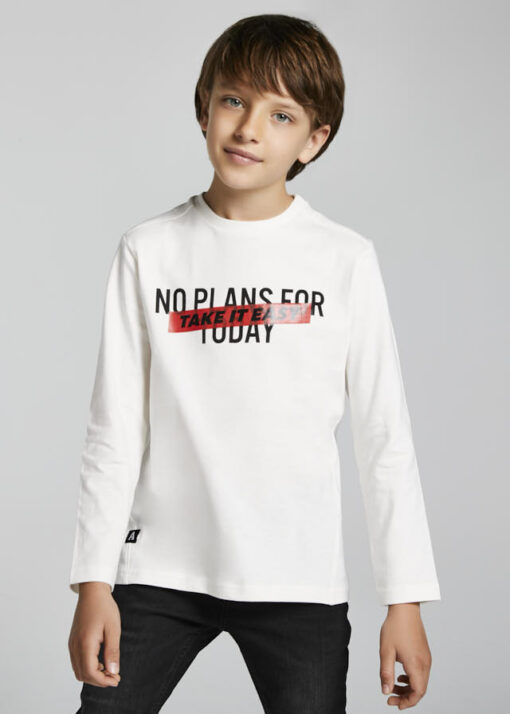 Mayoral Long sleeve message t-shirt  11-07009-093