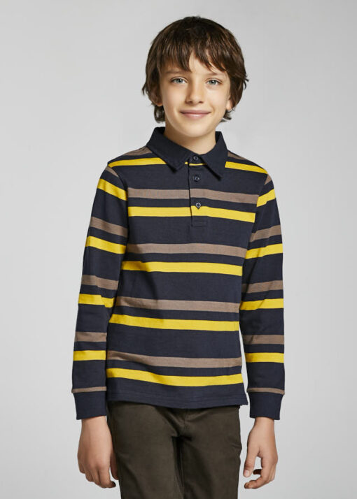 Mayoral Long sleeve striped polo 11-07148-083