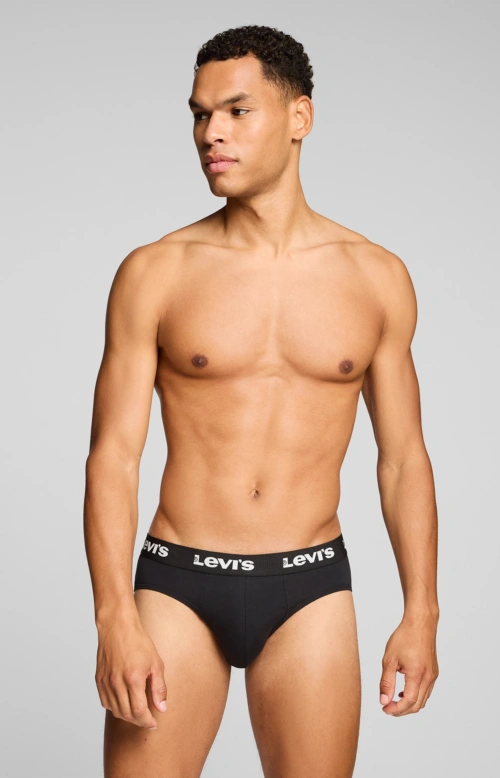 Levi's Repeat Logo Brief Ανδρικό Μαύρο 2-pack Σλιπ 37149-1212